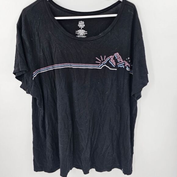 Torrid happy camper tshirt black 2 tee mountain - Picture 1 of 3